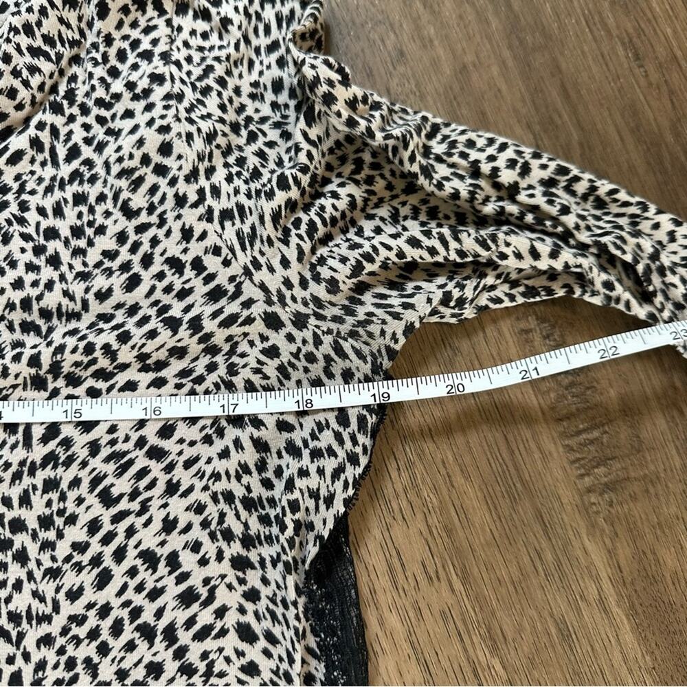 Victoria’s Secret Pajama Lounge Top Animal Print Lace Modal Small - Picture 9 of 10